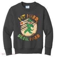 Hit Hard Drink Hard St Patrick's Day Kids Sweatshirt thumb 0