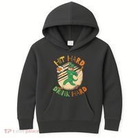 Hit Hard Drink Hard St Patrick's Day Kids Hoodie thumb 0