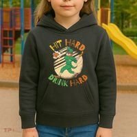 Hit Hard Drink Hard St Patrick's Day Kids Hoodie thumb 3