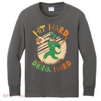 Hit Hard Drink Hard St Patrick's Day Kids Long Sleeve Shirt thumb 0