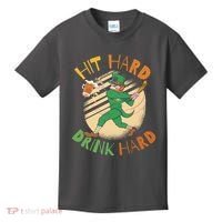 Hit Hard Drink Hard St Patrick's Day Kids T-Shirt thumb 0