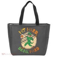 Hit Hard Drink Hard St Patrick's Day Tote Bag thumb 0