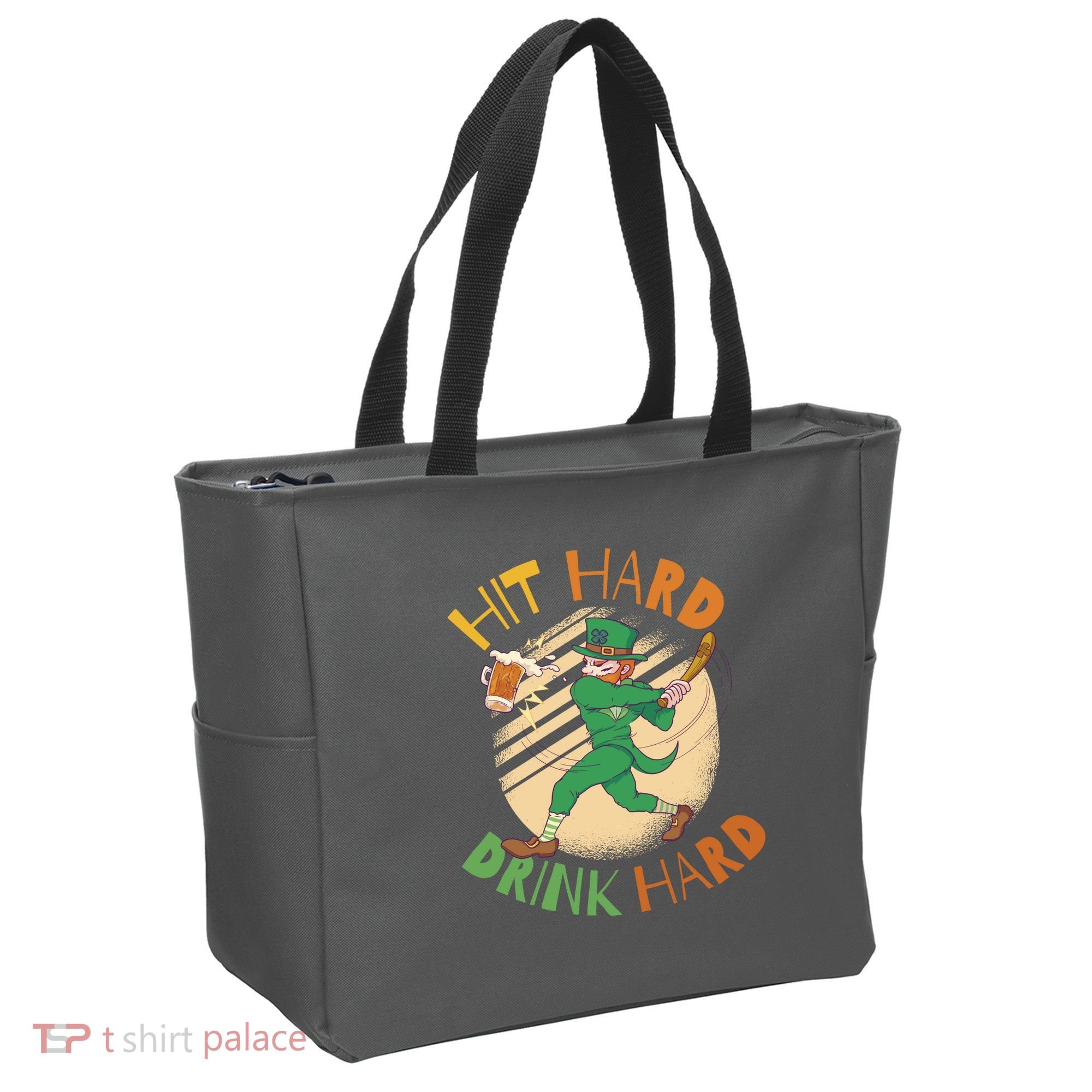 Hit Hard Drink Hard St Patrick's Day Tote Bag