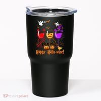 Happy Hallowine Drinking Scary Ghost Boo Pumpkin Halloween Tumbler thumb 0