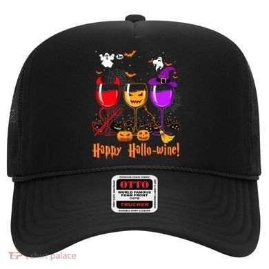 Happy Hallowine Drinking Scary Ghost Boo Pumpkin Halloween Hat