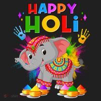 Happy Holi Elephant Celebrating Hindu Holiday Women's Sweatshirt thumb 2