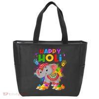 Happy Holi Elephant Celebrating Hindu Holiday Tote Bag thumb 0