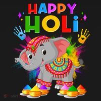 Happy Holi Elephant Celebrating Hindu Holiday Tote Bag thumb 4