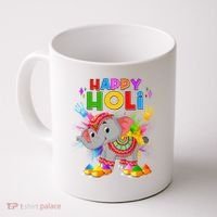 Happy Holi Elephant Celebrating Hindu Holiday Coffee Mug thumb 0