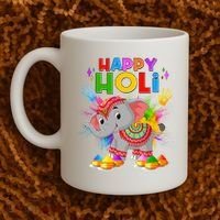 Happy Holi Elephant Celebrating Hindu Holiday Coffee Mug thumb 2