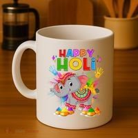 Happy Holi Elephant Celebrating Hindu Holiday Coffee Mug thumb 4