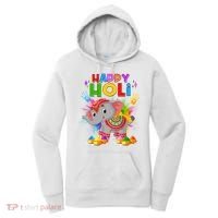 Happy Holi Elephant Celebrating Hindu Holiday Women's Hoodie thumb 0