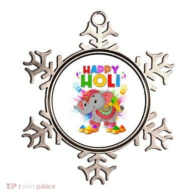 Happy Holi Elephant Celebrating Hindu Holiday Ornament
