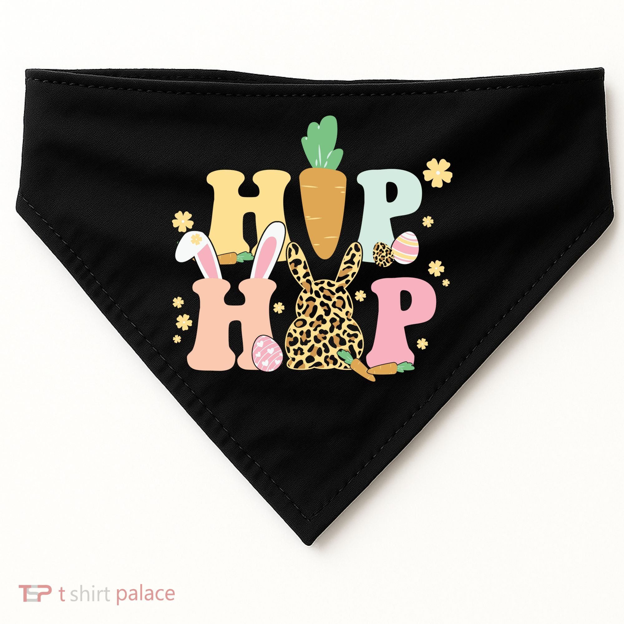 Hip Hop Easter Bunny Festive Spring USA-Made Doggie Bandana