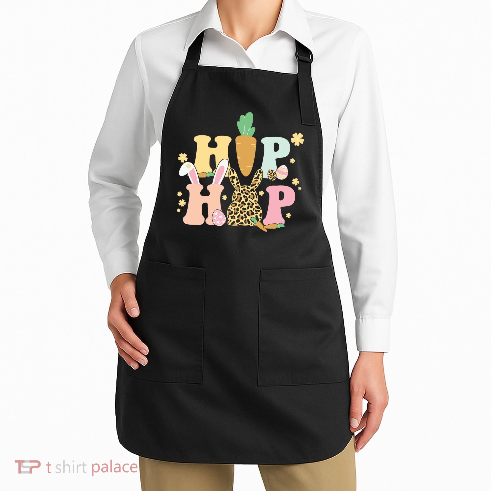 Hip Hop Easter Bunny Festive Spring Apron