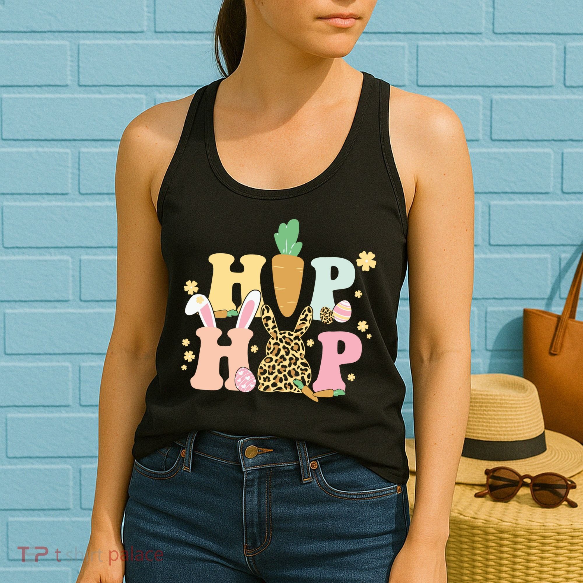 Hip Hop Easter Bunny Festive Spring Women's Tank Top