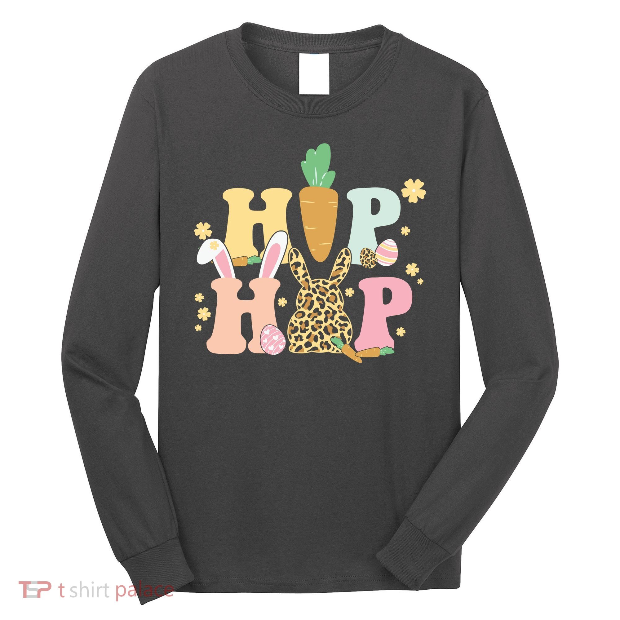 Hip Hop Easter Bunny Festive Spring Long Sleeve Shirt