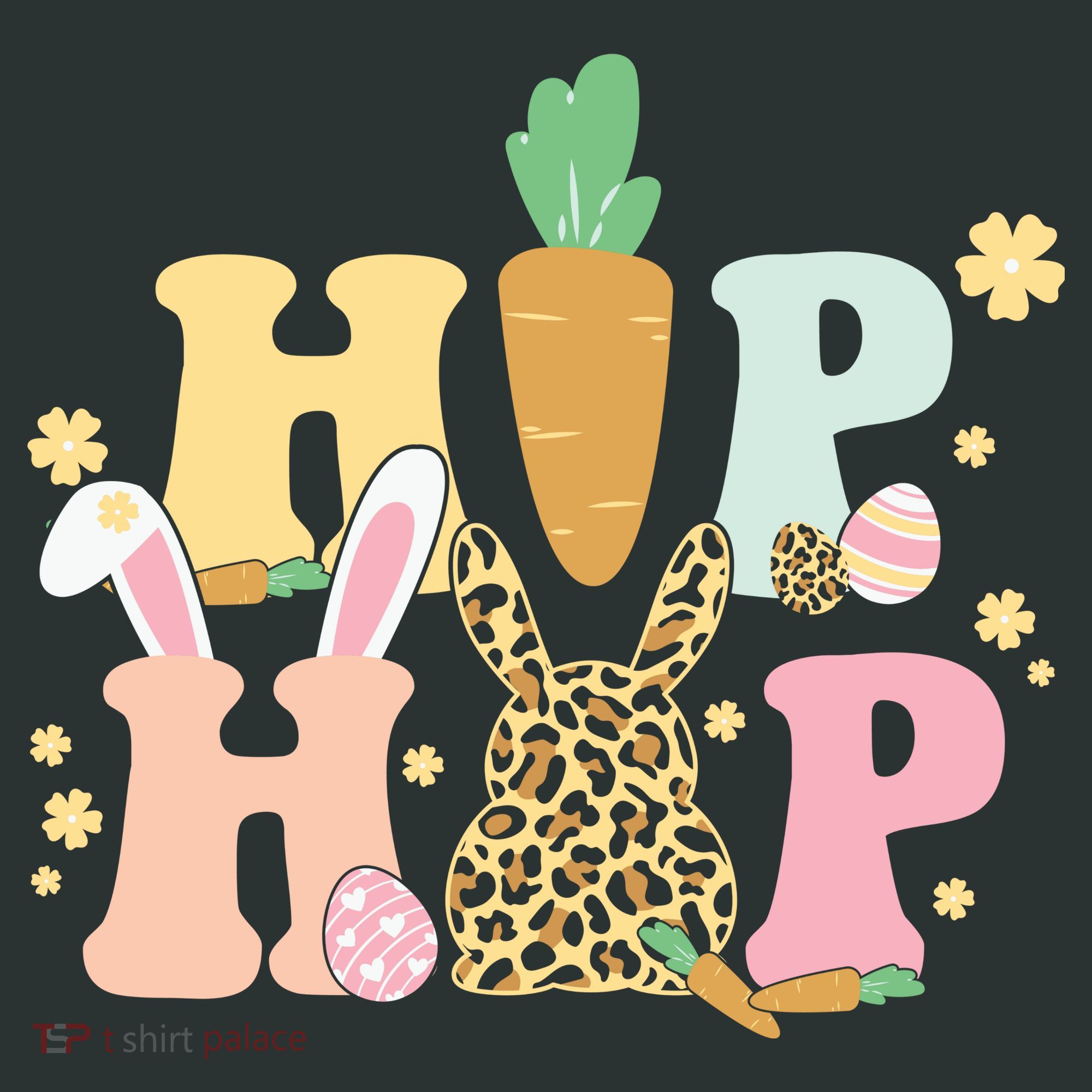 Hip Hop Easter Bunny Festive Spring Coaster