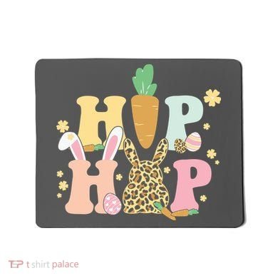 Hip Hop Easter Bunny Festive Spring Mousepad