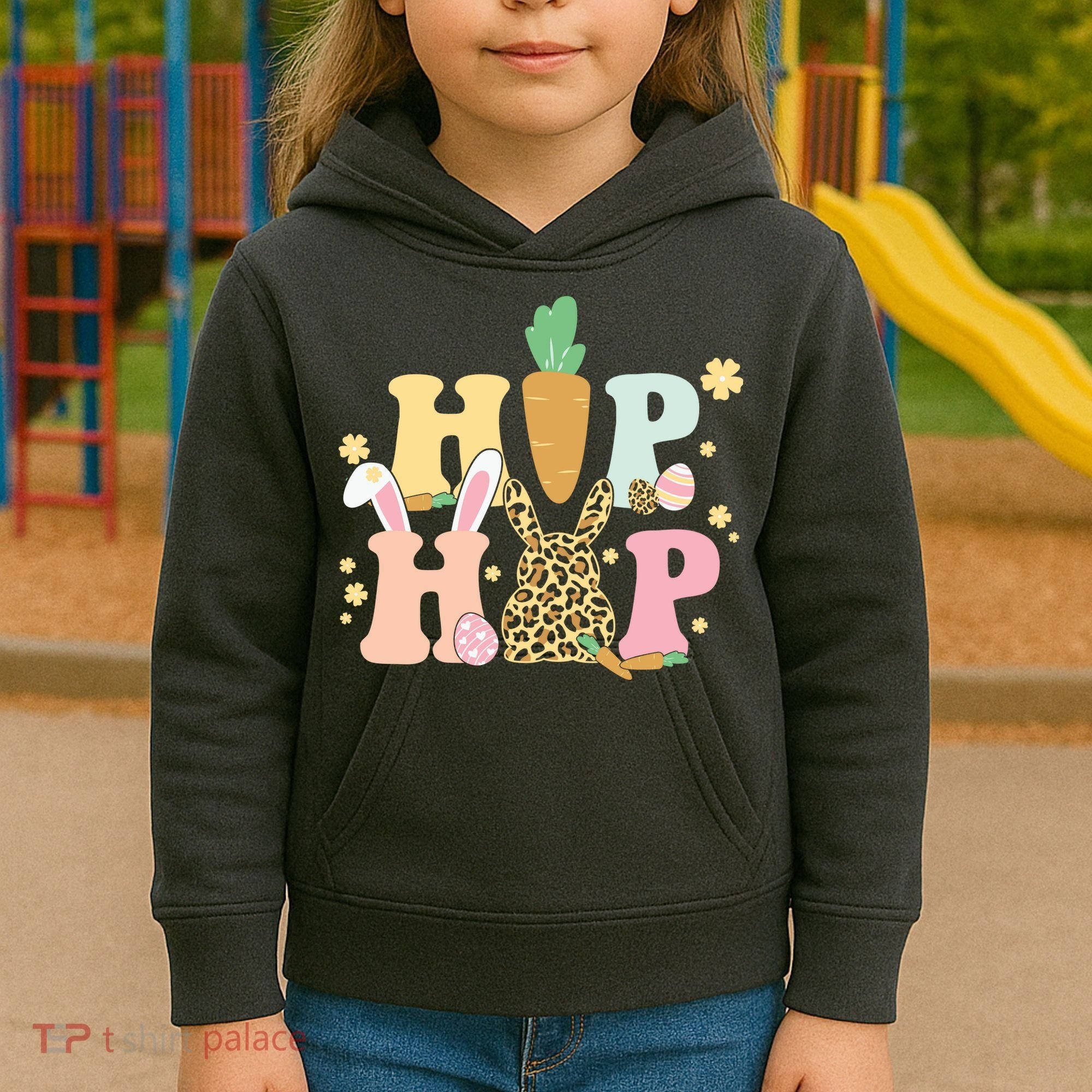 Hip Hop Easter Bunny Festive Spring Kids Hoodie