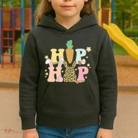 Hip Hop Easter Bunny Festive Spring Kids Hoodie thumb 3