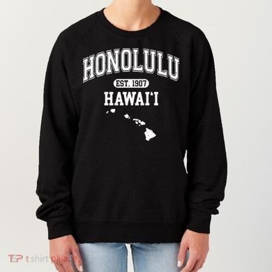 Honolulu Hawaii Est 1907 Varsity Women's Sweatshirt