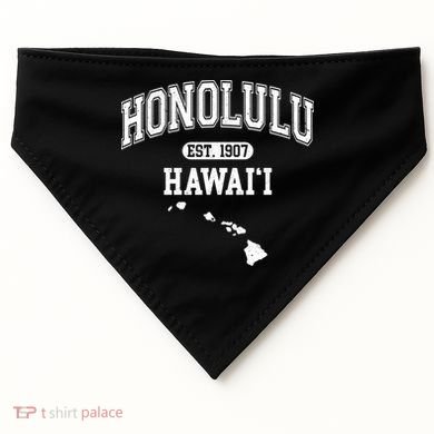Honolulu Hawaii Est 1907 Varsity USA-Made Doggie Bandana