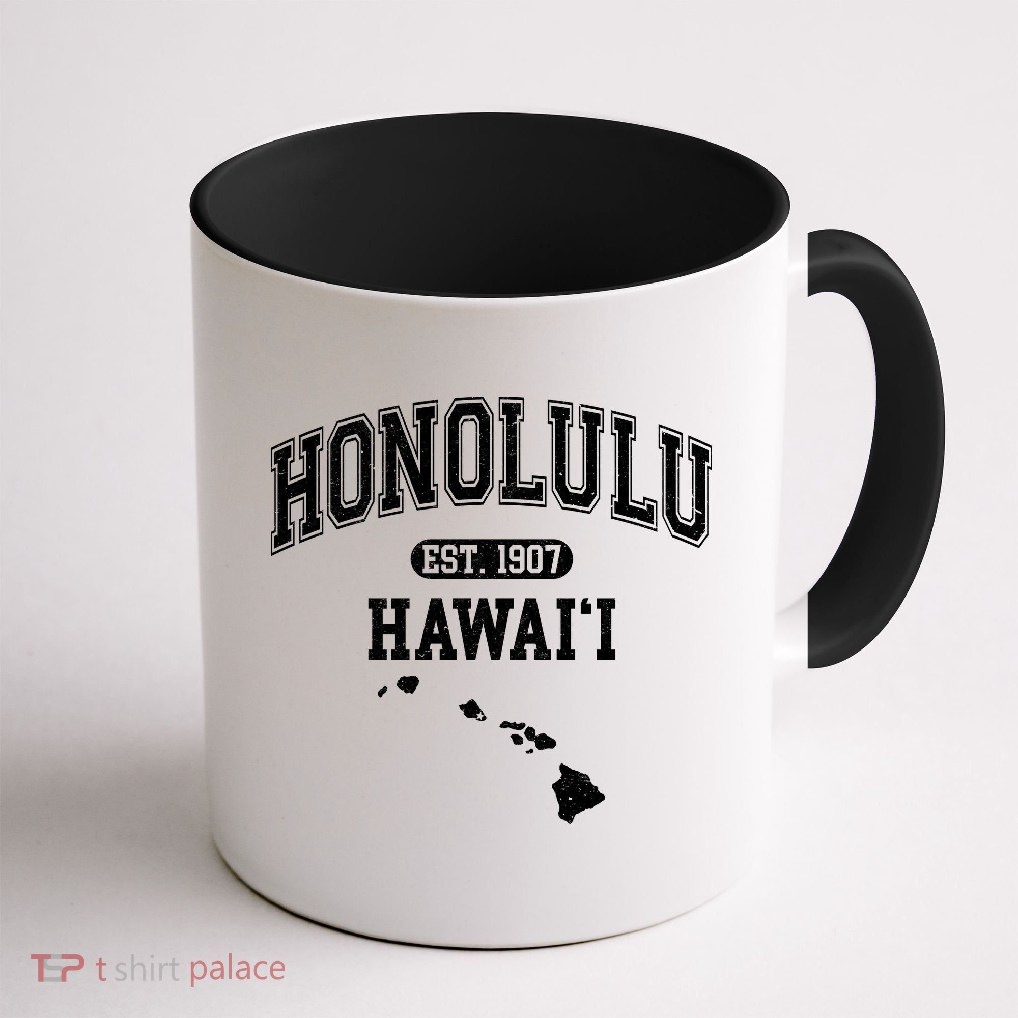 Honolulu Hawaii Est 1907 Varsity Coffee Mug