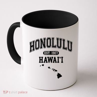Honolulu Hawaii Est 1907 Varsity Coffee Mug