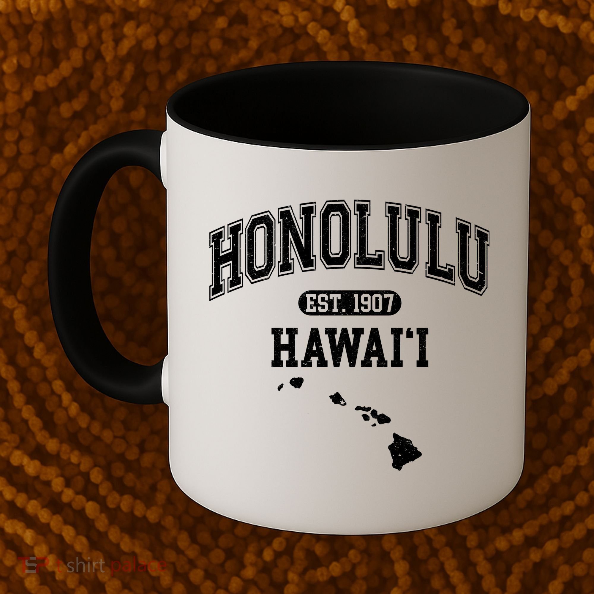 Honolulu Hawaii Est 1907 Varsity Coffee Mug