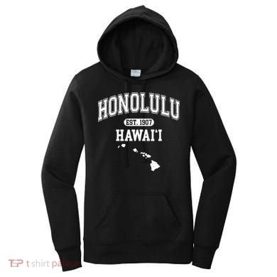 Honolulu Hawaii Est 1907 Varsity Women's Hoodie