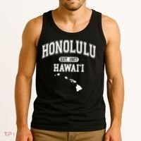 Honolulu Hawaii Est 1907 Varsity Tank Top thumb 3
