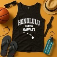 Honolulu Hawaii Est 1907 Varsity Tank Top thumb 4