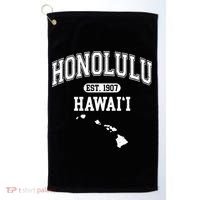Honolulu Hawaii Est 1907 Varsity Golf Towel thumb 0