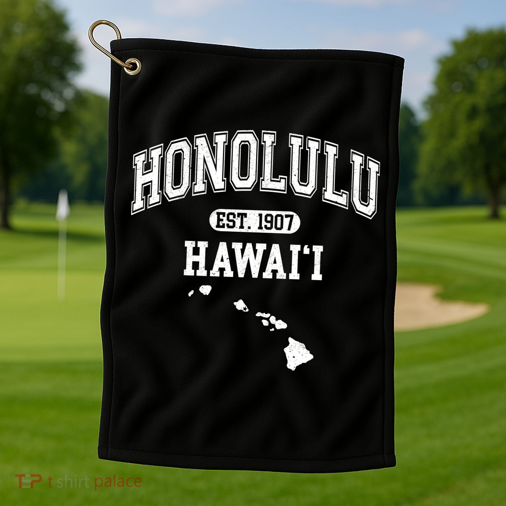 Honolulu Hawaii Est 1907 Varsity Golf Towel
