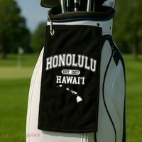 Honolulu Hawaii Est 1907 Varsity Golf Towel thumb 2