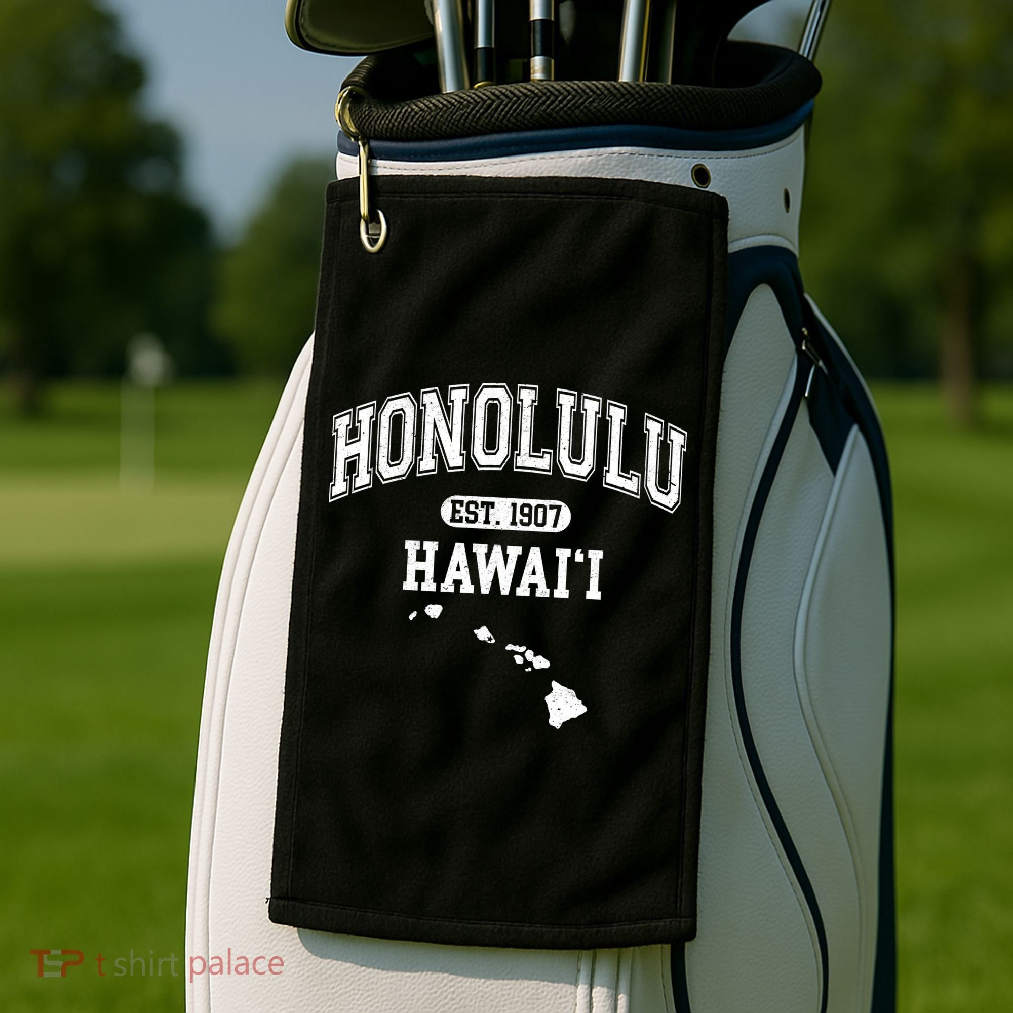Honolulu Hawaii Est 1907 Varsity Golf Towel