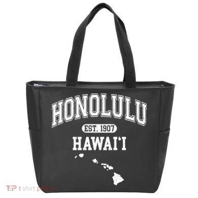 Honolulu Hawaii Est 1907 Varsity Tote Bag
