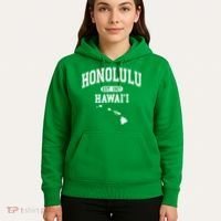 Honolulu Hawaii Est 1907 Varsity Hoodie thumb 5