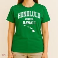 Honolulu Hawaii Est 1907 Varsity T-Shirt thumb 4
