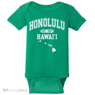 Honolulu Hawaii Est 1907 Varsity Baby Bodysuit