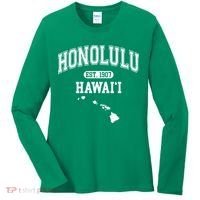 Honolulu Hawaii Est 1907 Varsity Women's Long Sleeve Shirt thumb 0