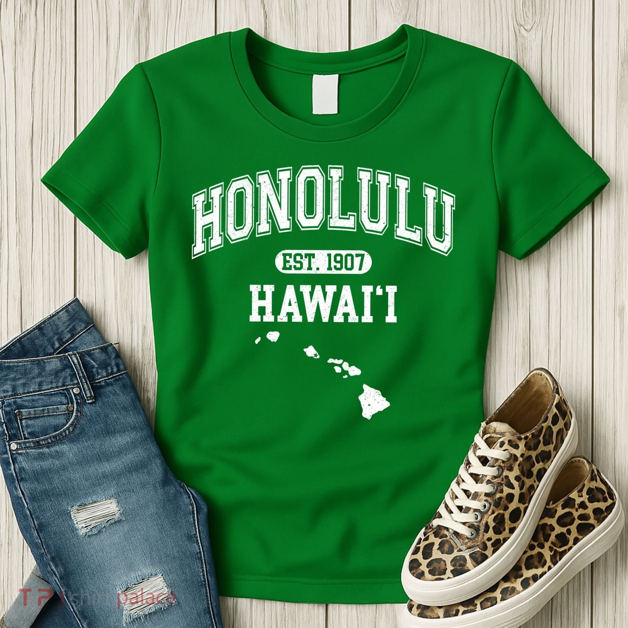 Honolulu Hawaii Est 1907 Varsity Women's T-Shirt