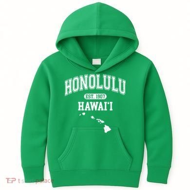 Honolulu Hawaii Est 1907 Varsity Kids Hoodie
