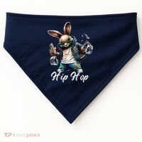 Hip Hop Easter Bunny Easter Rabbit USA-Made Doggie Bandana thumb 0