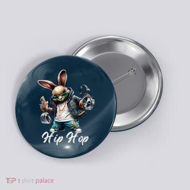 Hip Hop Easter Bunny Easter Rabbit Button