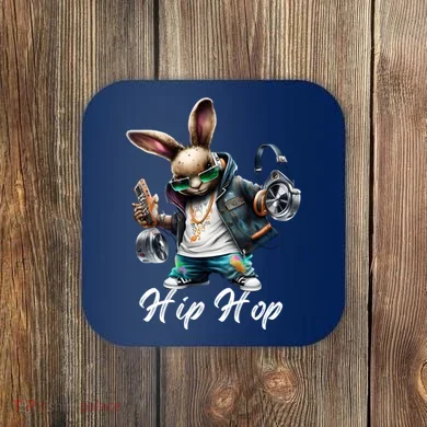 Hip Hop Easter Bunny Easter Rabbit Coaster