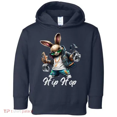 Hip Hop Easter Bunny Easter Rabbit Toddler Hoodie