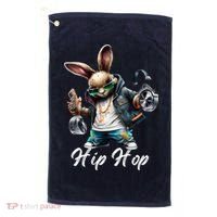 Hip Hop Easter Bunny Easter Rabbit Golf Towel thumb 0