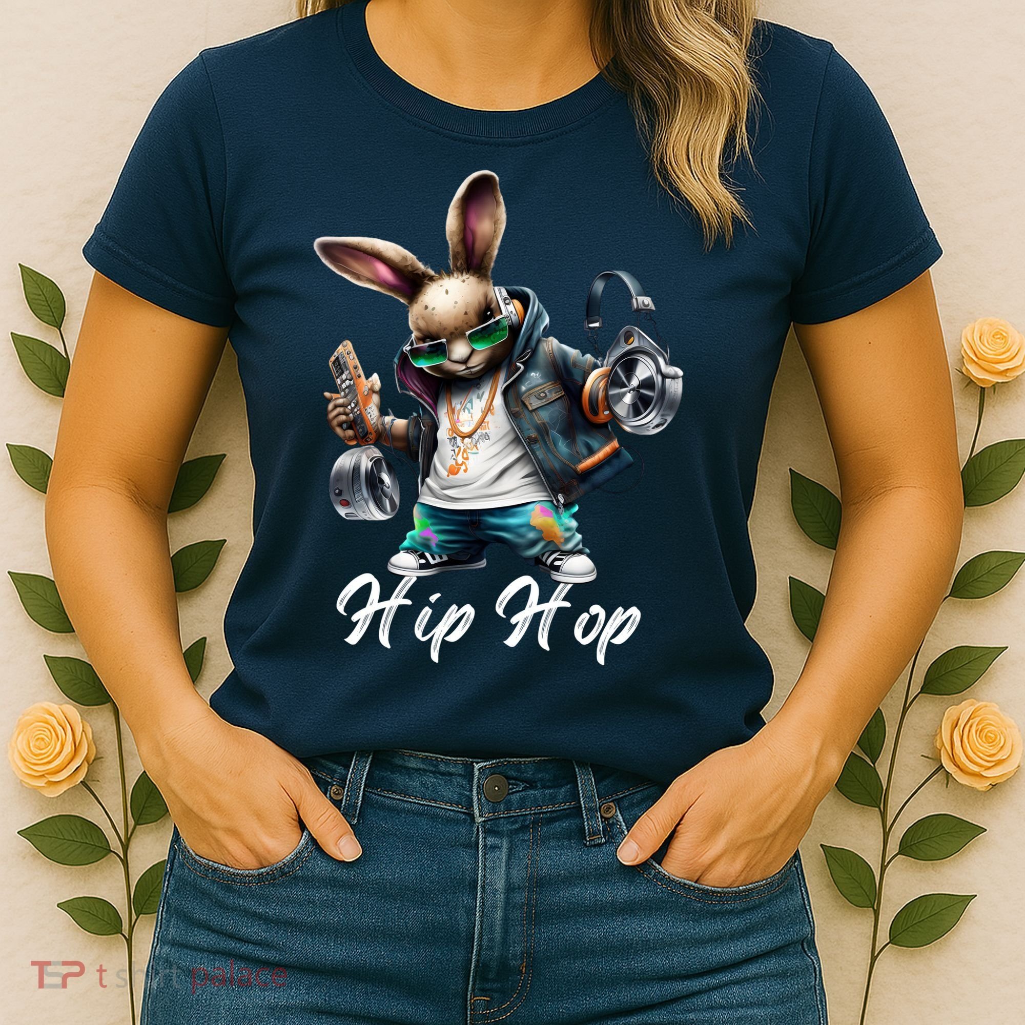 Hip Hop Easter Bunny Easter Rabbit Women's T-Shirt